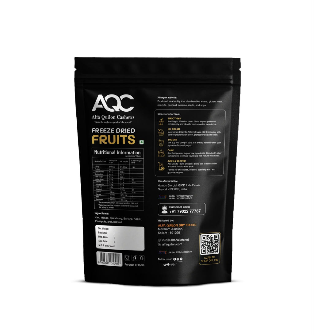 1) Freeze-Dried Fruits( AQC Premium)