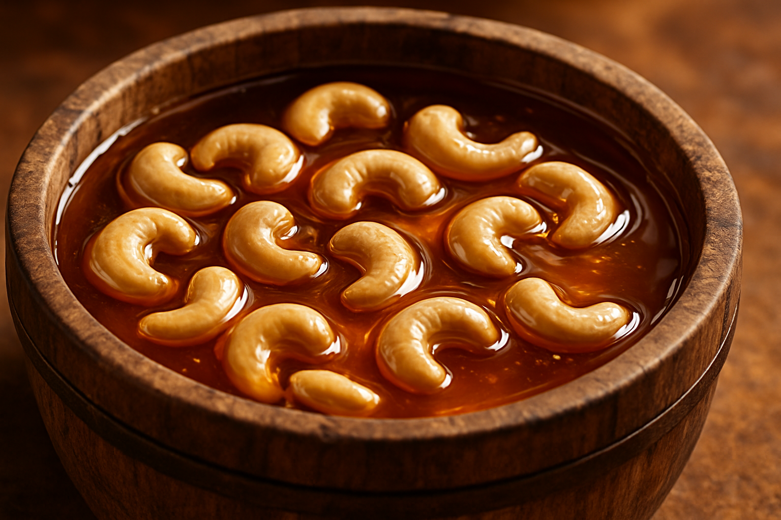 Make this image placed in a tub of honey